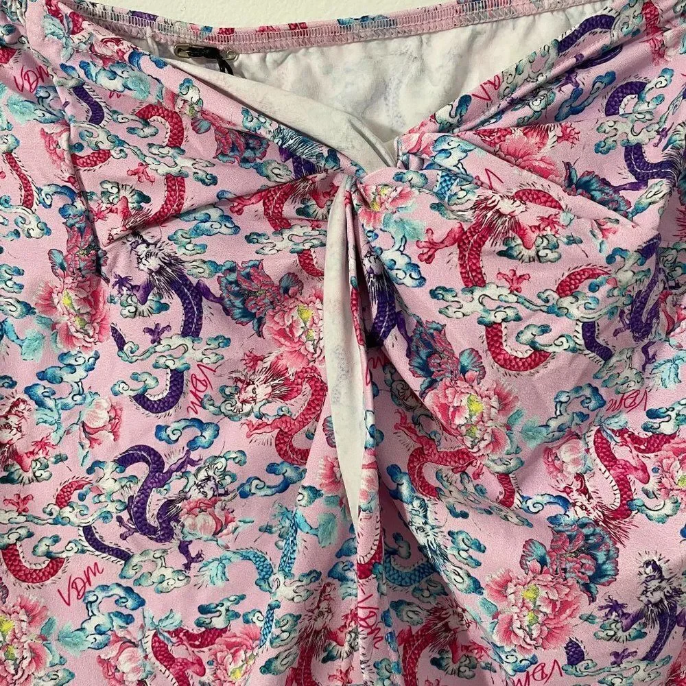 NWT Revolve x VDM Kylie Dragons Knot‎ Swim Cover Up Skirt Medium